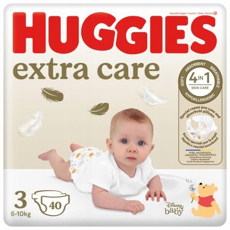 Huggies Extra Care č.3 - 40ks