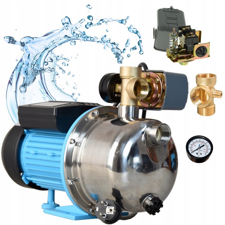HYDROFOROVÁ PUMPA na vodu 1100 W JS INOX povrchová 3600 l/h S PŘÍSLUŠENSTVÍM