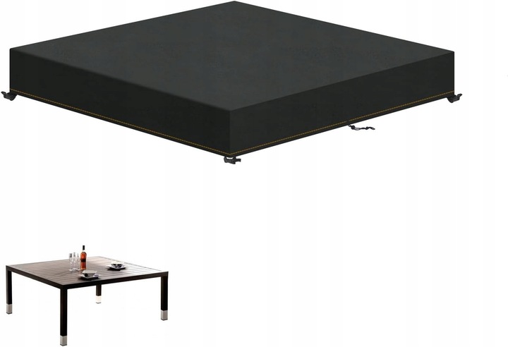 Heimuni 125 x 125 x 15 cm Plachta Zahradní stůl