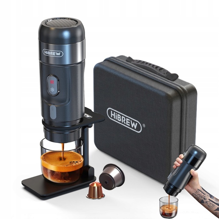 HiBREW H4A Přenosný kávovar 3v1 15 Bar 80W na kapsle i mletou káva