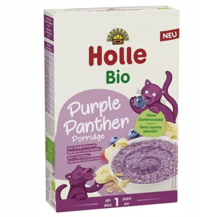 Holle Bio ovesná kaše bez mléčných výrobků s borůvkami, banány a jabl 200 g