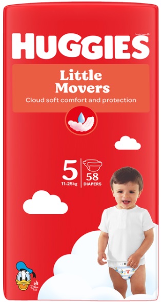 HUGGIES Little Movers Mega 5, 58 ks