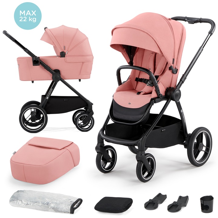 KINDERKRAFT SELECT Kočárek kombinovaný Nea 2v1 Ash Pink, Premium