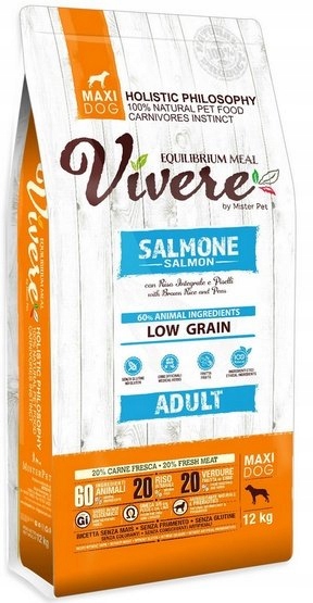 Krmivo pro psy Vivere 12 kg Monoproteinové s lososem pro velká plemena