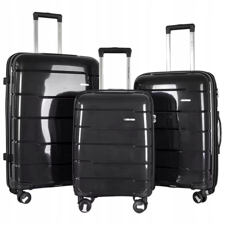 KABINOVÝ KUFR 37L černý 55cm x 35cm x 22cm polypropylen tvrdý