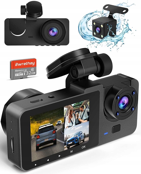 Kamera automobilová videorekordér 4K/2.5K 3v1