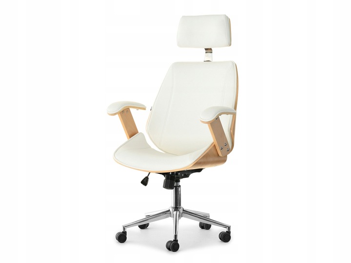 Kancelářská židle EVALISA - buk / krémová / chrom