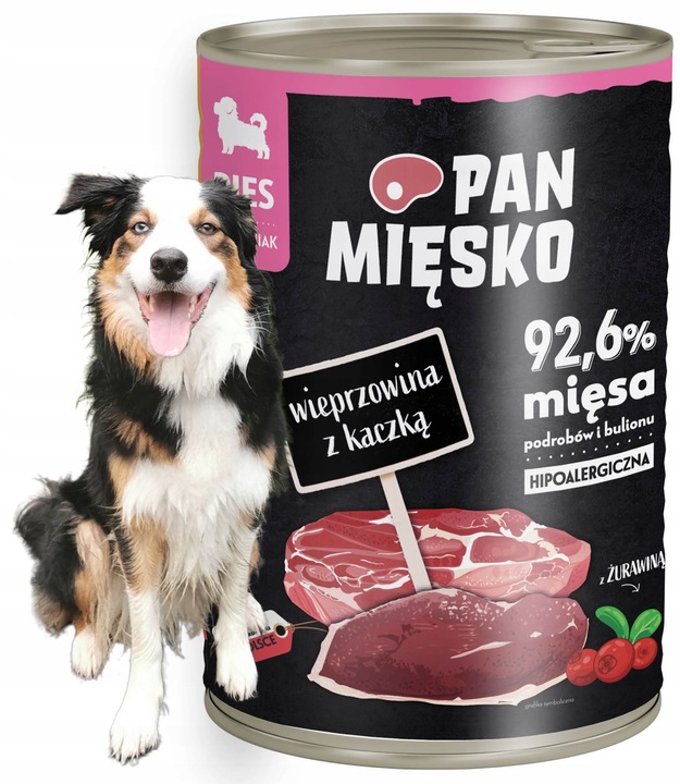 KRMIVO MOKRÉ PRO ŠTĚNĚ VEPŘOVÉ S KACHNOU Pan Mięsko 400 g