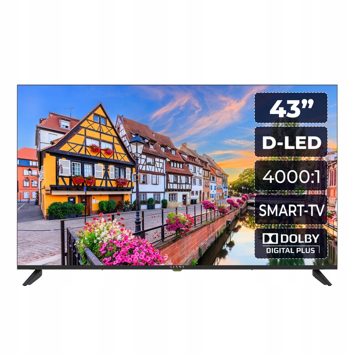 Kiano KE43 Smart LED televize 43" 4K UHD černá PVR WiFi