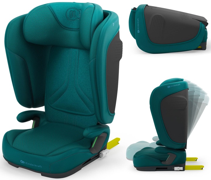 KINDERKRAFT Autosedačka skládací Unity 2 I-Size (100-150 cm) Green