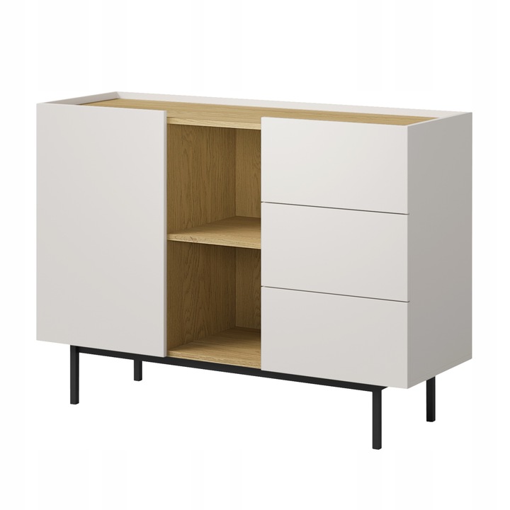 Komoda se zásuvkami Noel 1D3S 120 Kašmír / Dub Cremona