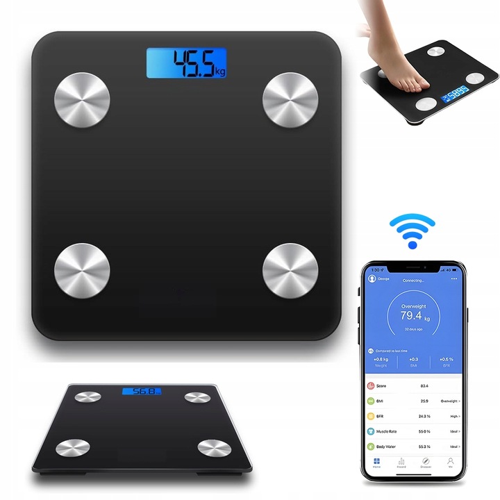 Koupelnová váha Slim Analytická 180 kg SMART Bluetooth