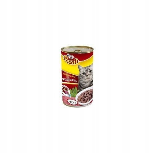 Krmivo mokré Basil 415 g s hovězím masem pro kočky 1 Ks.