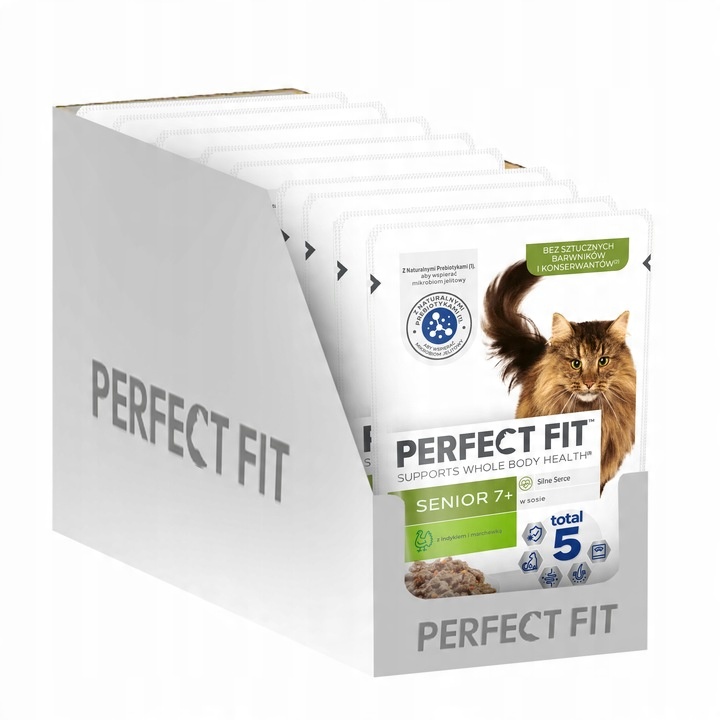 Krmivo pro kočky PERFECT FIT Senior 7 + Krůta s mrkví 85 g
