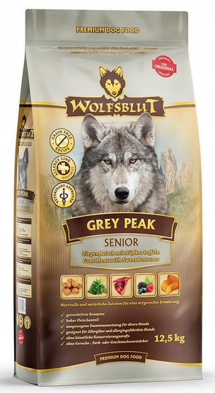 Krmivo pro psy Wolfsblut Dog Grey Peak Senior - koza a batáty 12,5 kg
