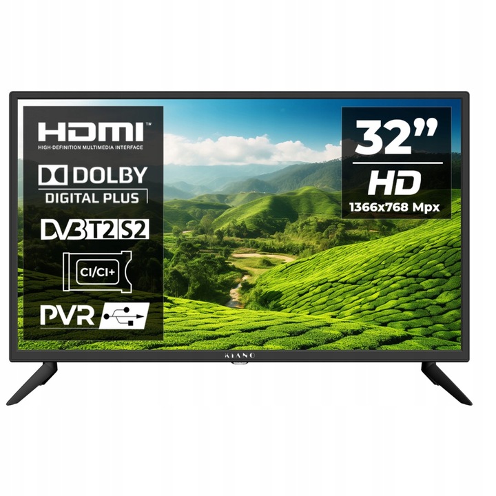 Kiano KS32 – LED televizor 32" HD Ready s HDMI, USB a PVR rekordérem