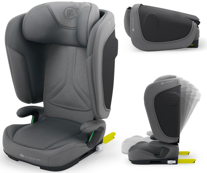 KINDERKRAFT Autosedačka skládací Unity 2 I-Size (100-150 cm) Grey