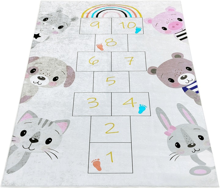 KOBEREC 120x180 TŘÍDY PRO DÍTĚ PROTISKLUZOVÝ PRO PRANÍ V PRAČCE, SVĚTLÝ