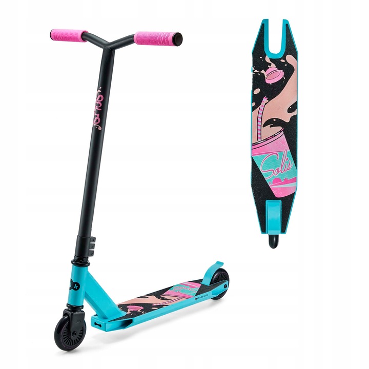 Kinderkraft Freestyle Koloběžka Městská Odolná Koloběžka do 100 kg Lehká SOLIS Růžová