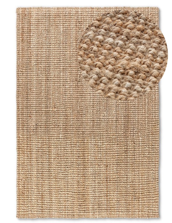 KOBEREC JUTOVÝ BĚHOUN PODLOŽKA Z JUTY 60x90CM PŘÍRODNÍ BÉŽOVÝ PLETENÝ BOHO SLEVA
