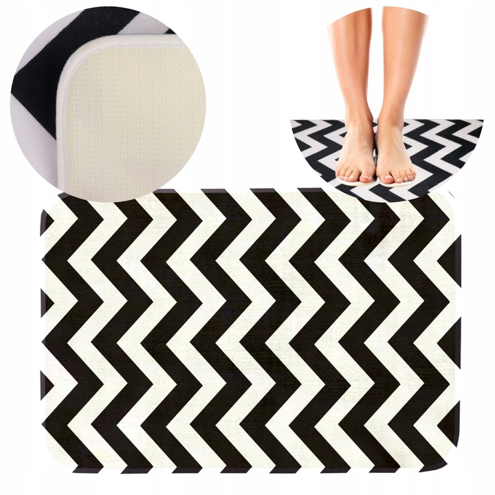 KOUPELNOVÁ PODLOŽKA PROSTISKLUZOVÁ PODLOŽKA DO KOUPELNY TOALETY 50x80 MĚKKÁ