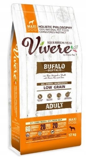 Krmivo pro psy Vivere Maxi 12 kg Monoproteinové s buvolem pro velká plemena ALLEGRO