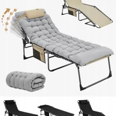 KingCamp Extra velké lehátko, bavlněná zahradní postel
