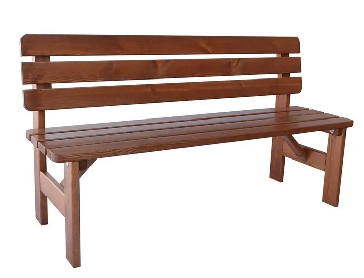 Lavice s opěradlem dřevo 150 x 40 cm