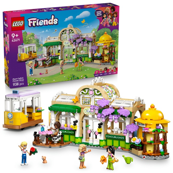 LEGO Friends 42671 Kavárna plná rostlin a květinářství