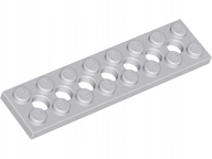 LEGO NOVÁ dlaždice Light Bluish Gray Technic, Plate 2 x 8 with 7 Holes 3738