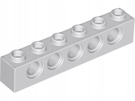 Lego Technic Cihla 1 x 6 světle modrošedá s dírami 3894 nová 1 ks