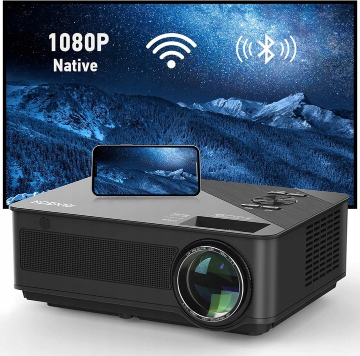 LED projektor Fangor F-402 černý WIFI BT FHD SLEVA