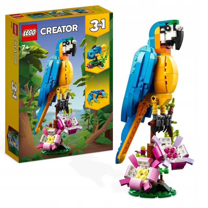 LEGO Creator 3 v 1 31136 Exotický papoušek nejlevnější