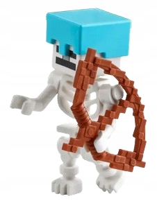LEGO Figurka min178 Minecraft Kostra Kostlivec Minifigurka + DÁREK LUK
