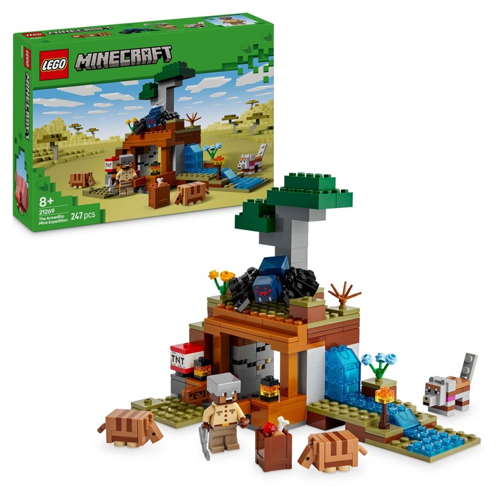 LEGO Minecraft 21269 Výprava do dolu a pásovec