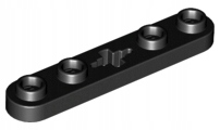 LEGO NOVÁ destička Black Technic Plate 1x5 Smooth Ends Center Axle Hole 32124