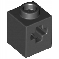 LEGO NOVÁ kostka Black Technic Brick 1x1 Axle Hole 73230 SLEVA