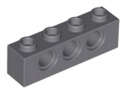 LEGO TECHNICKÝ PAPRSEK 1X4 TMAVĚ ŠEDÝ 3701 ZA 2 KS SLEVA