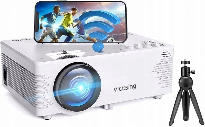 LED projektor VicTsing BH400B bílý miracast IOS AIRPLAY