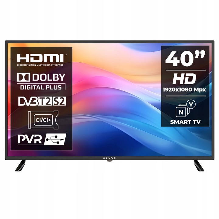 LED televize Kiano TV001-6NextGenDrive 40" Full HD černá