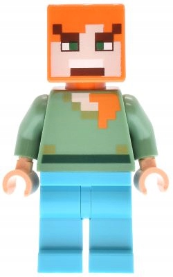 LEGO FIGURKA PANÁČEK MINECRAFT - ALEX Č. min197