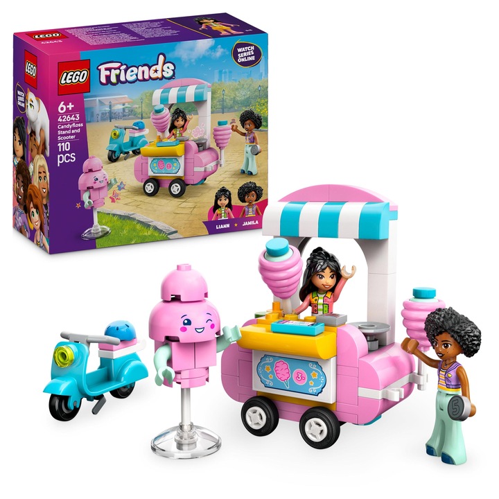 LEGO Friends 42643 Stánek s cukrovou vatou a skútr