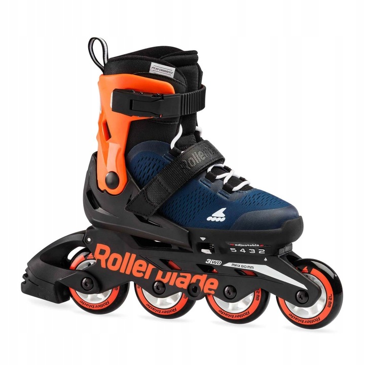 Leszno Nové Kolečkové Brusle Junior Rollerblade Microblade 28-32 MidBlue/WarmOrange