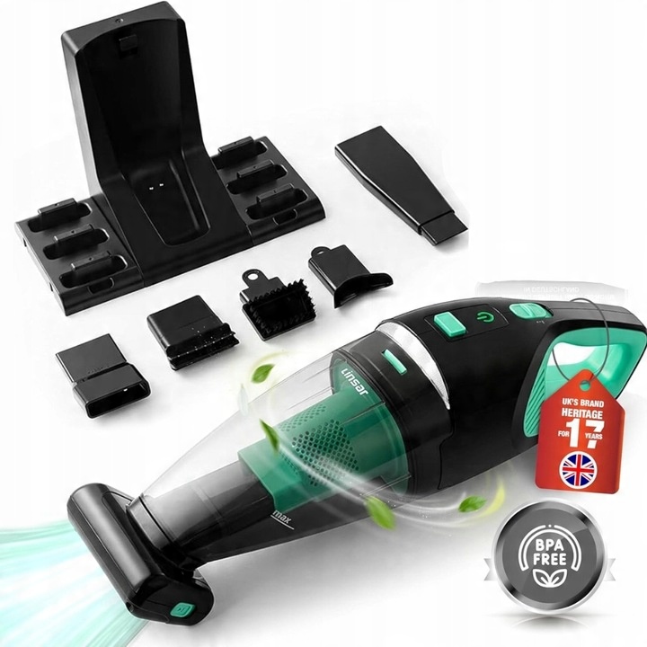 Linsar Bezdrátový Vysavač 2000 mAh – Mokro/Sucho, LED, HEPA