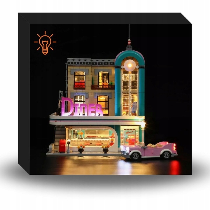 LED osvětlení pro LEGO Bistro v centru města 10260 Creator Expert (BEZ L)