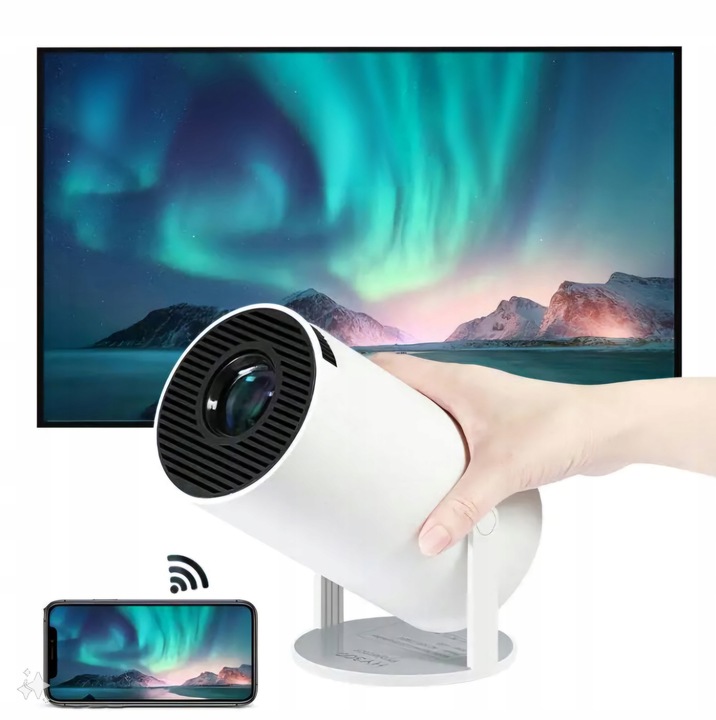 LED projektor Magcubic PROJEKTOR DOMÁCÍ OTOČNÝ ANDROID TV 2GEN bílý