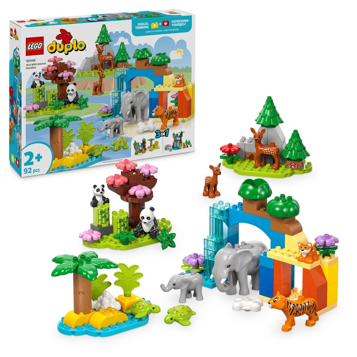 LEGO DUPLO 10446 Rodinky divokých zvířat 3 v 1 nejlevnější