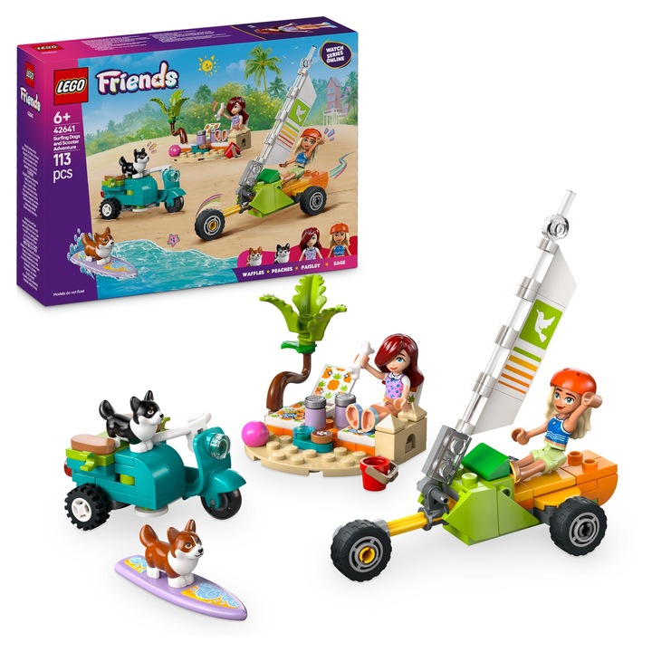 LEGO Friends 42641 Dobrodružství s surfujícími psy a skútrem AKCE