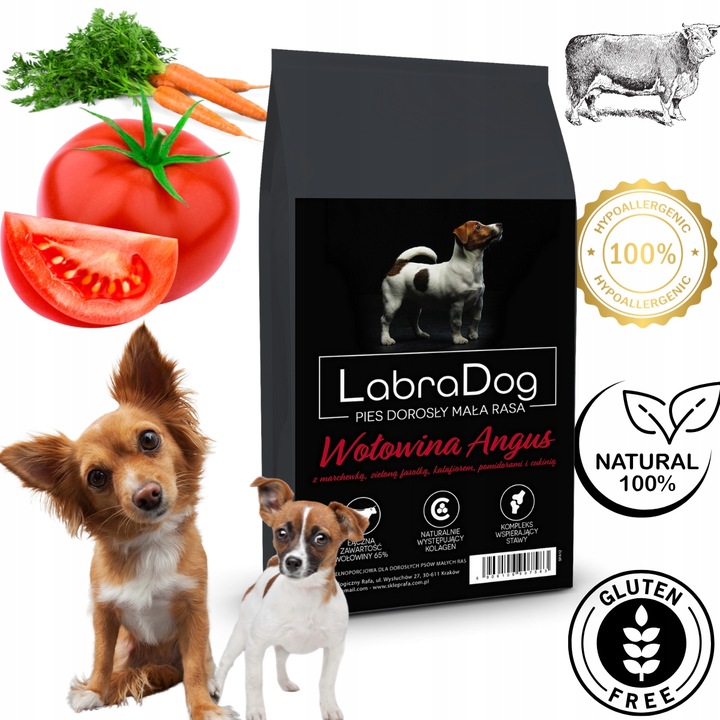 LabraDog Superfood Premium Hypoalergenní hovězí maso Angus malé plemeno 12 kg LEVNĚ