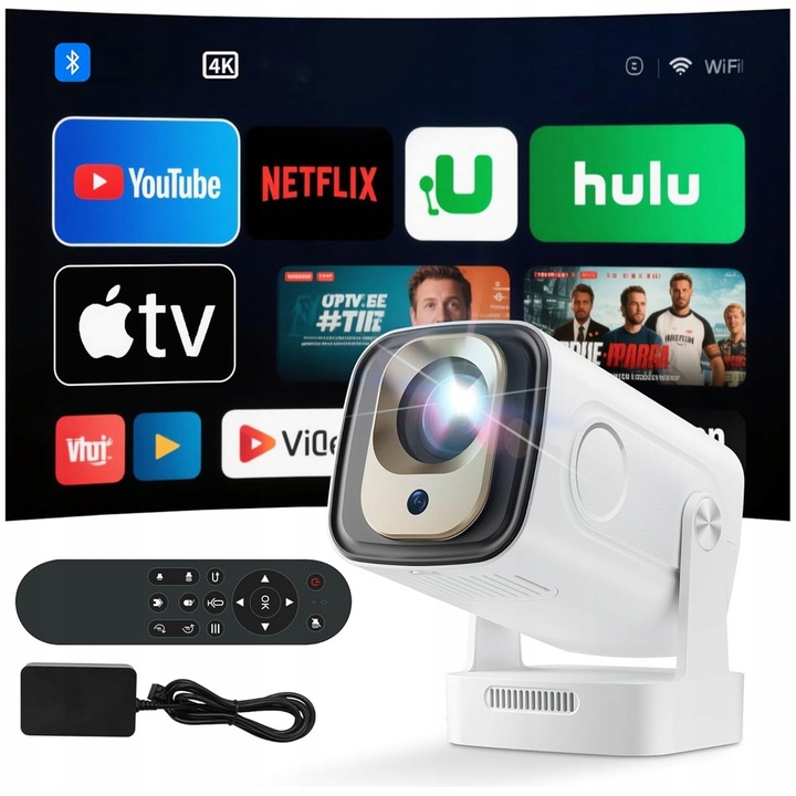LCD projektor Xinowy HY260 Pro 1080P Mini Portability Android Smart TV bílý